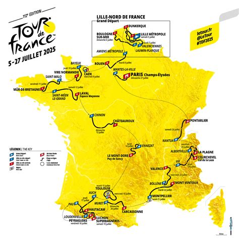 Carte générale du parcours de l'Étape du Tour