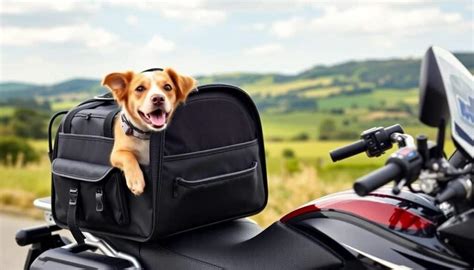 Schéma comparatif des différentes solutions de transport pour chien à moto (sac, harnais, remorque).