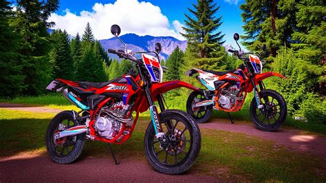 Schéma comparatif des types de motos : Supermotard, Cross, Enduro, Route