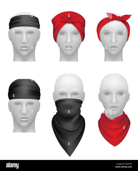 Collage de différents modèles de bandanas pour motards