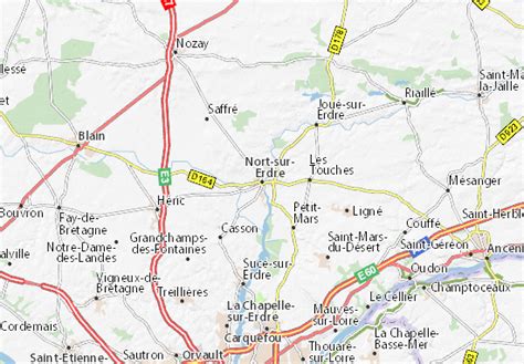 Carte de Nort-sur-Erdre avec l'emplacement de l'établissement au 103 La Buissonnière