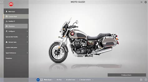 Illustration montrant l'interface d'un configurateur de pneus moto