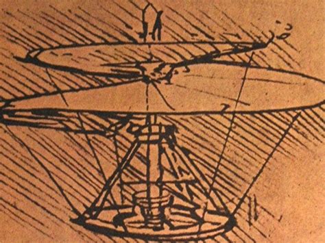 Dessin de la vis aérienne de Léonard de Vinci