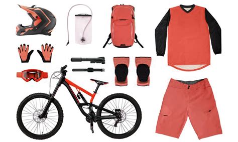 Ensemble d'équipement de protection pour VTT de descente : casque, dorsale, genouillères, coudières