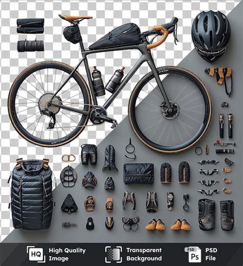 Illustration de vélos et d'équipements de cyclisme