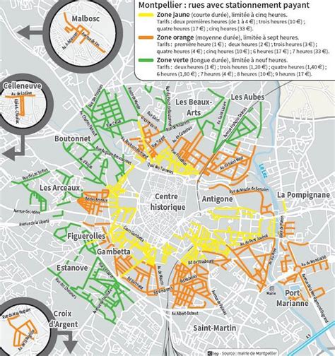 Carte de Paris indiquant les zones de stationnement payant pour les deux-roues thermiques avec les différentes tarifications.