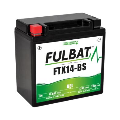Photo d'une batterie de moto de type YTX14-BS