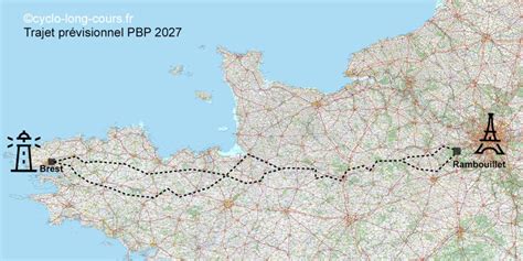 Carte de la course Paris-Brest-Paris