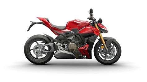 Photo d'une moto Ducati Streetfighter S sur une béquille monobras dans un garage
