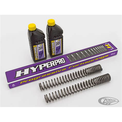 Logo Hyperpro et une sélection de ressorts de différentes couleurs