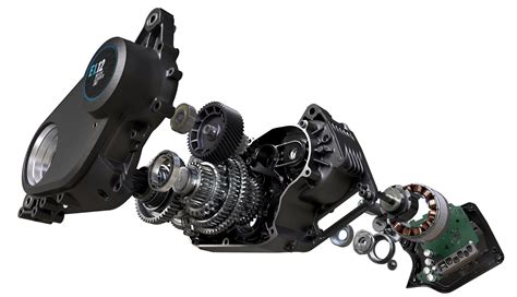 Vue éclatée du système moteur/boîte Pinion E1.12