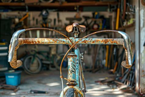 Photos illustrant l'état initial du vélo avant nettoyage : traces de rouille, oxydation, saleté, cambouis.