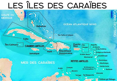 Carte des destinations desservies par Air Caraïbes