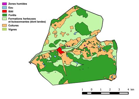 carte du domaine de la Plaine avec indication des zones d'obstacles