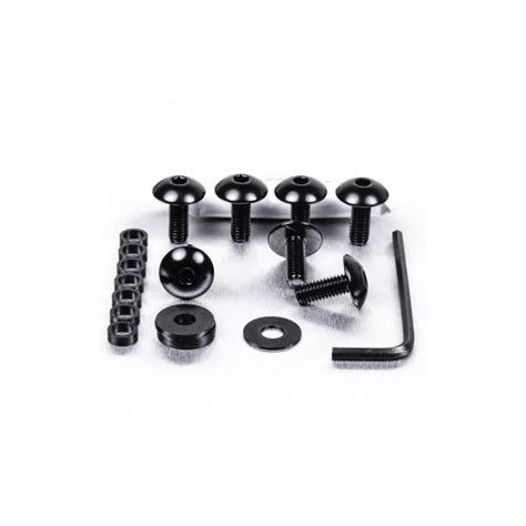 Composition typique d'un kit de visserie carénage moto