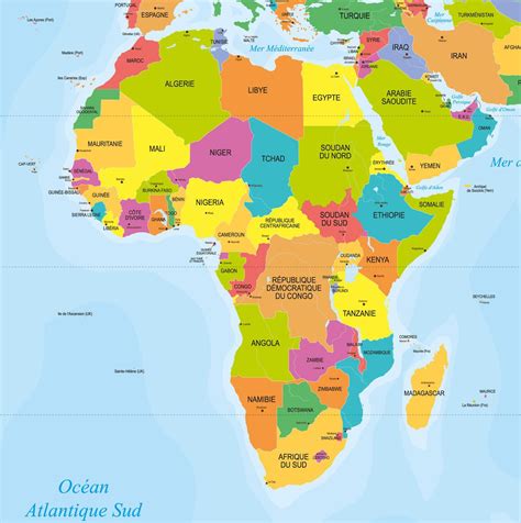 Carte de l'Afrique montrant les différents pays où Kim Le Court a couru.