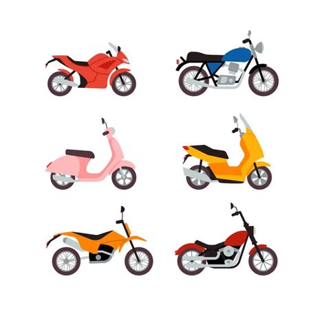 Illustration d'un showroom de motos et scooters avec différents modèles exposés