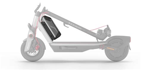 Schéma technique du Segway E150S avec la batterie amovible