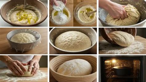 Infographie montrant les différentes étapes de levée d'une pâte à brioche