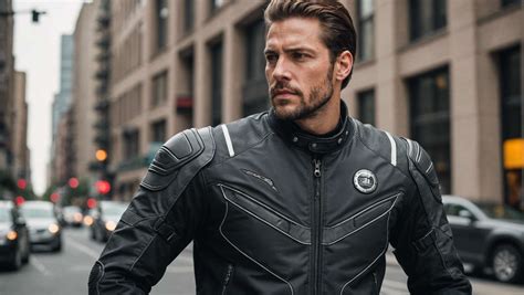 Schéma des protections intégrées dans un blouson de moto (épaules, coudes, dos)