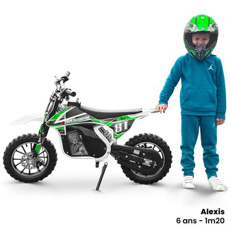 Photo d'une mini moto électrique pour enfant au style Harley Davidson, avec ses caractéristiques mises en avant.