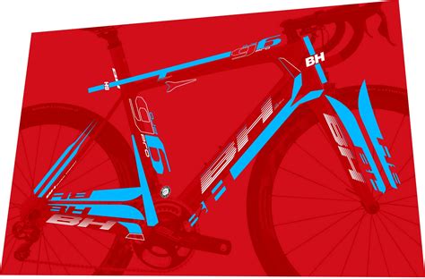 Schéma du cadre BH G6 avec indication des dimensions clés.