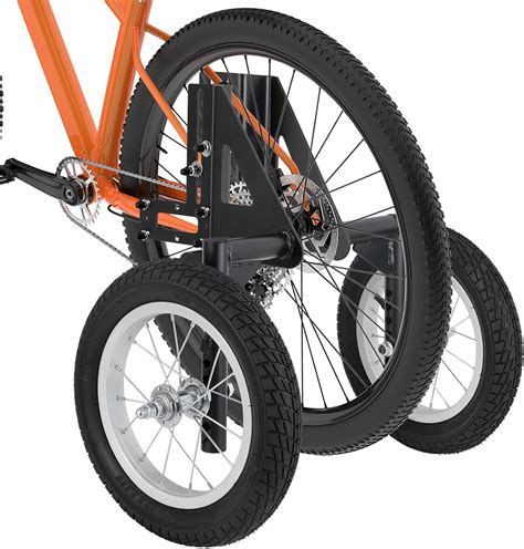Illustration d'un vélo équipé de roues stabilisatrices commerciales