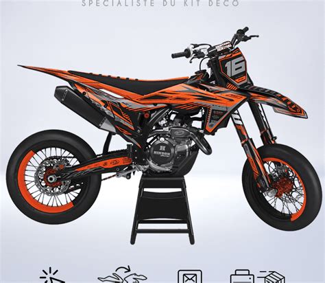 Graphisme d'un kit décoration personnalisable pour moto