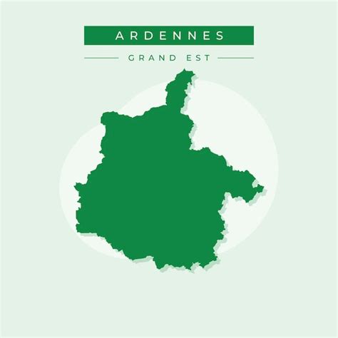 Carte stylisée des Ardennes avec des routes de campagne et forestières