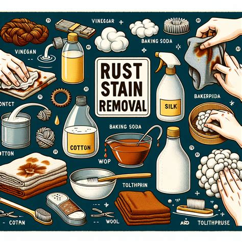 Illustration montrant l'utilisation de vinaigre pour enlever la rouille