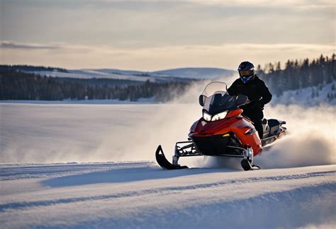 Photo d'une motoneige antique garée devant un centre communautaire