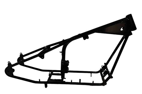 Illustration montrant l'emplacement potentiel des amortisseurs arrière sur un cadre de moto
