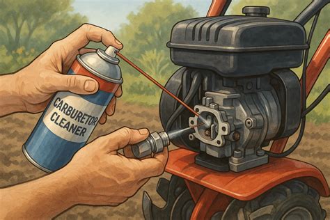 Illustration d'un nettoyage de carburateur
